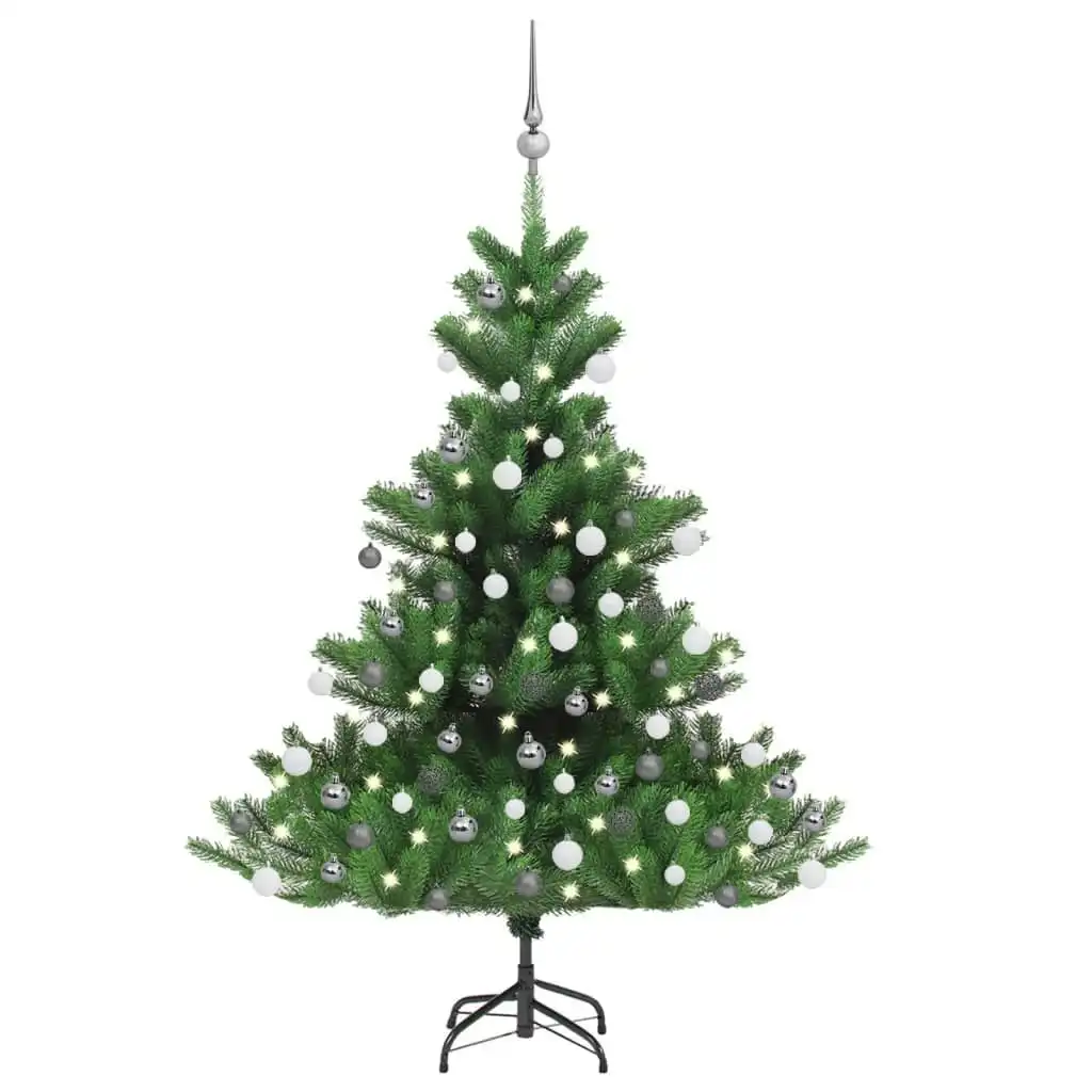 Nordmann Fir Artificial Christmas Tree LED&Ball Set Green 120cm 3077730