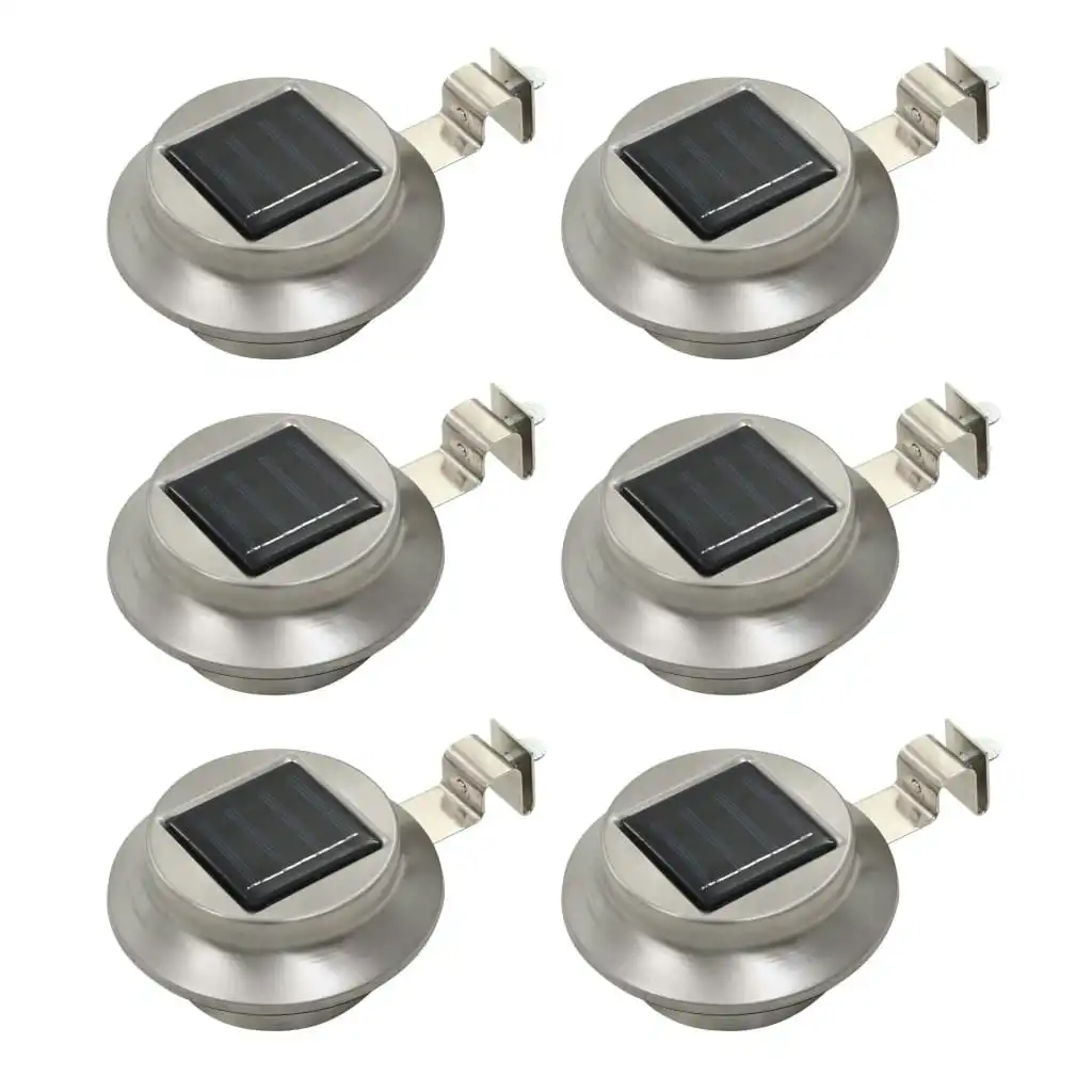 Outdoor Solar Lamps 6 pcs LED Round 12 cm White 44467