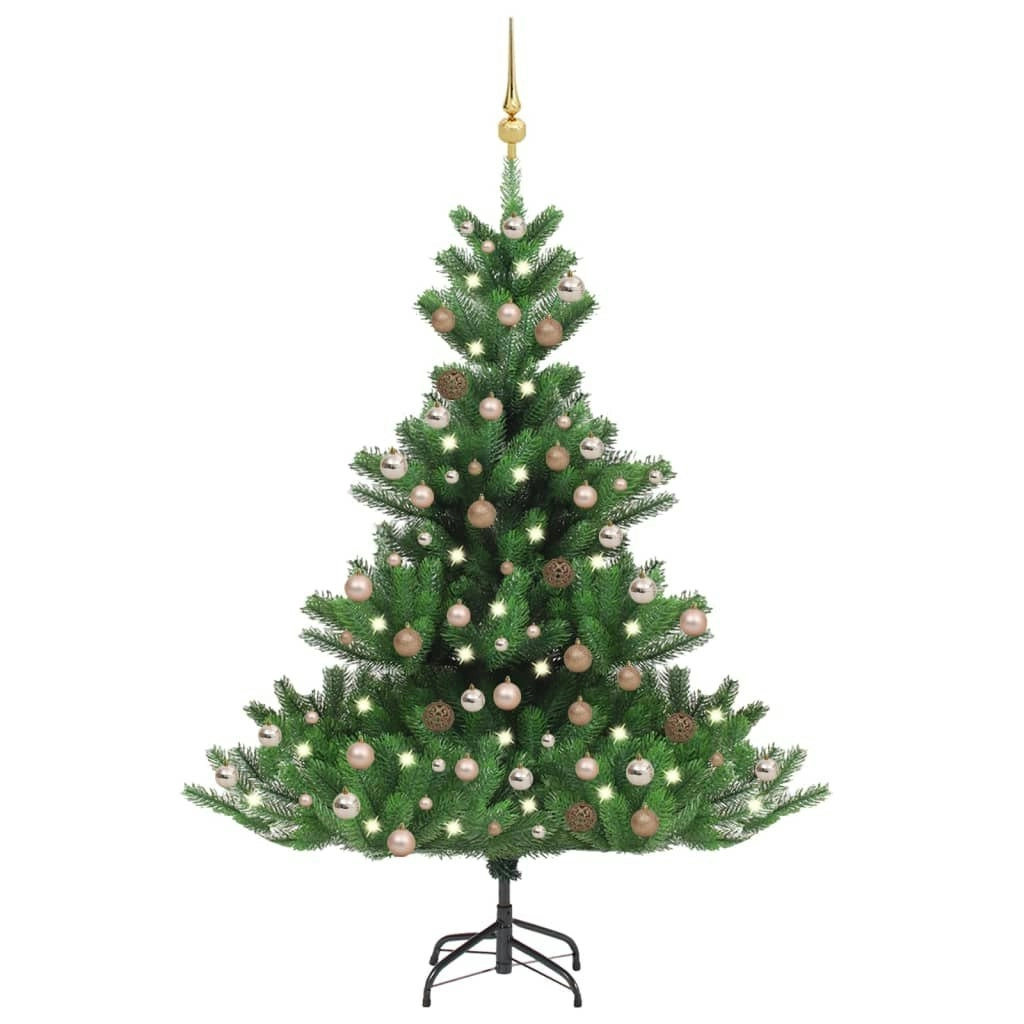 Nordmann Fir Artificial Christmas Tree LED&Ball Set Green 210cm 3077647