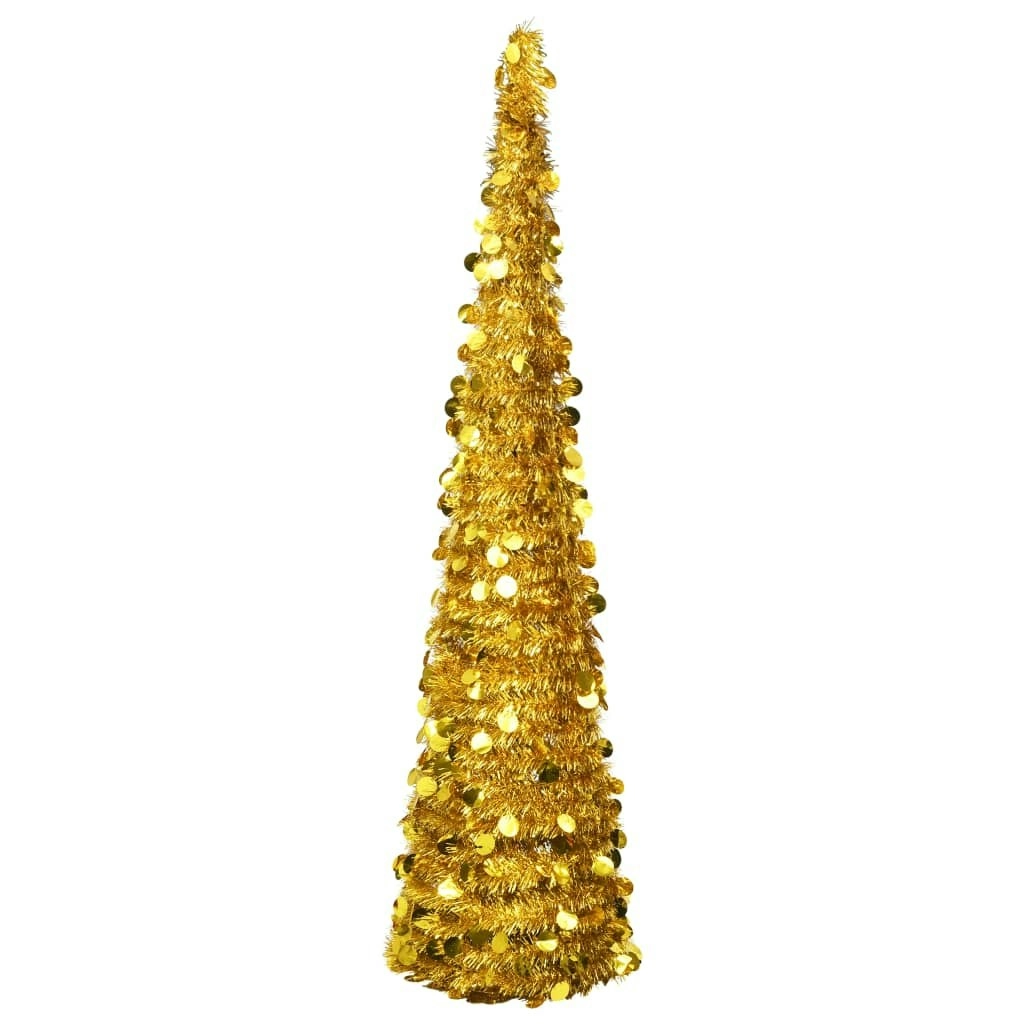 Pop-up Artificial Christmas Tree Gold 180 cm PET 320984