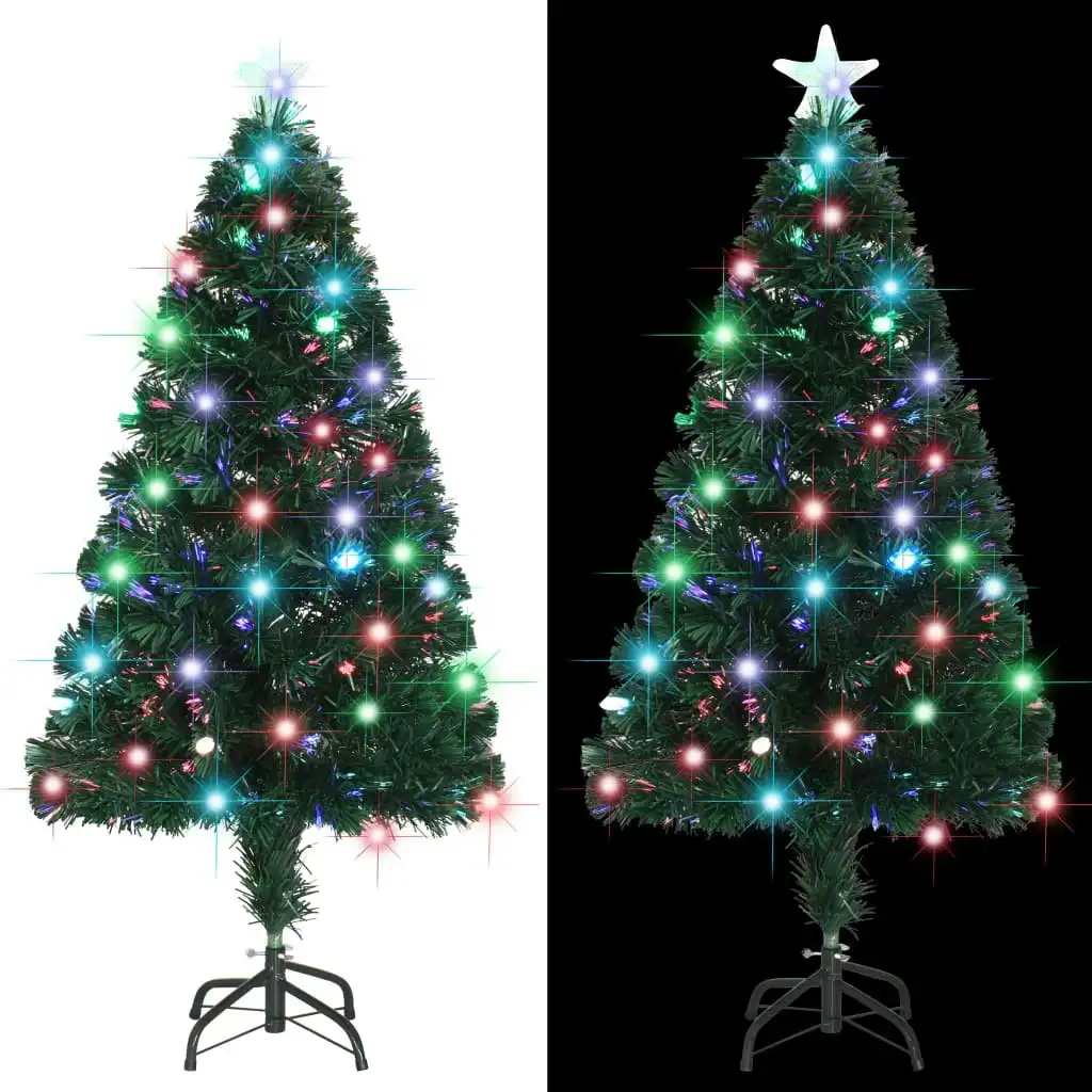 Pre-lit Christmas Tree with Stand 120 cm Fibre Optic 329072