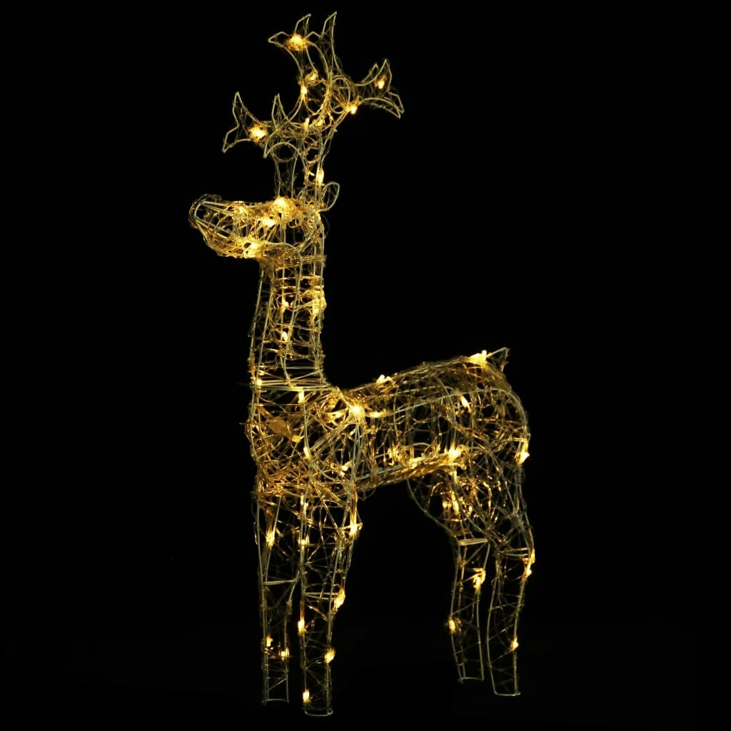 Reindeer Christmas Decoration 90 LEDs 60x16x100 cm Acrylic 329777