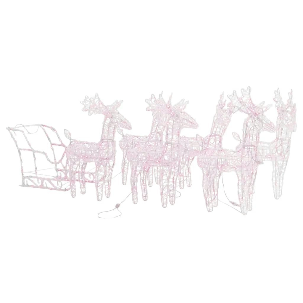 Reindeers & Sleigh Christmas Decoration 320 LEDs Acrylic 3100423