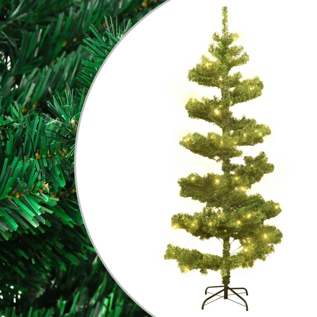 Swirl Pre-lit Christmas Tree with Stand Green 150 cm PVC 344650