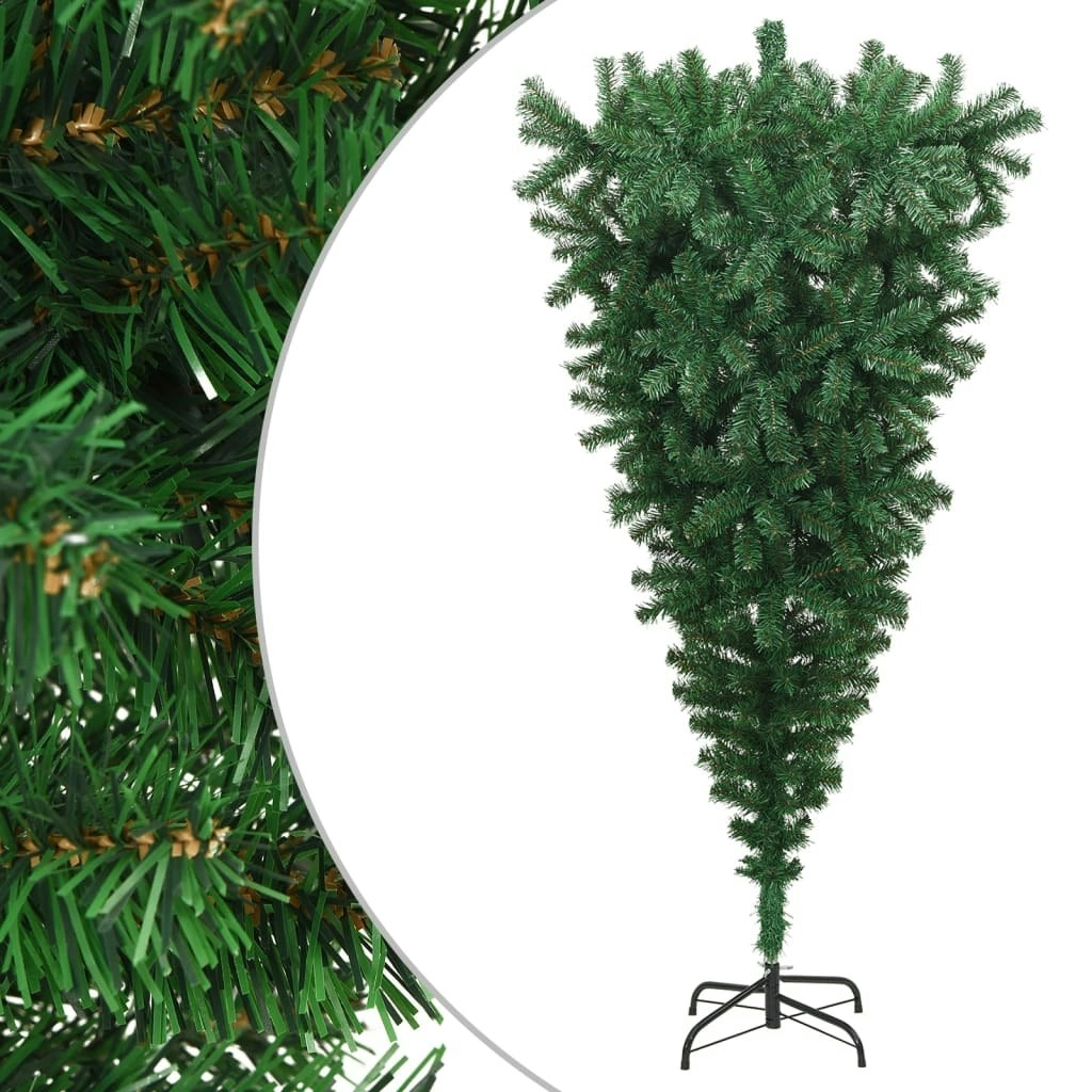 Upside-down Artificial Christmas Tree with Stand Green 180 cm 329174