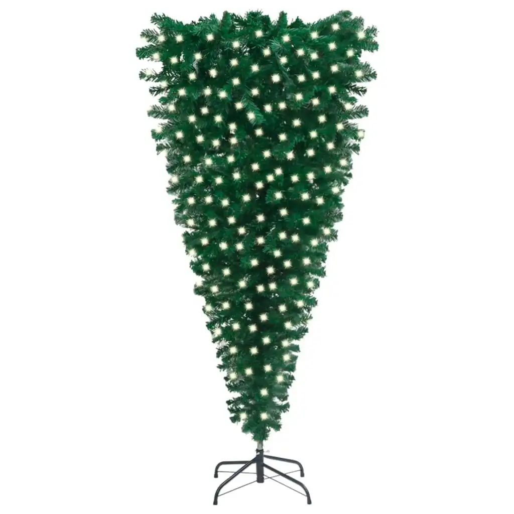 Upside-down Artificial Pre-lit Christmas Tree Green 210 cm 3077976