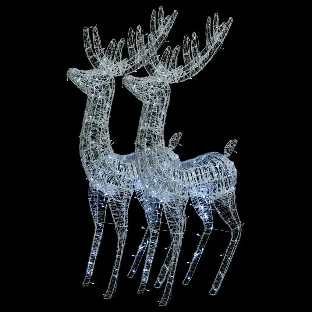 XXL Acrylic Christmas Reindeers 250 LED 2 pcs 180 cm Cold white 3154357