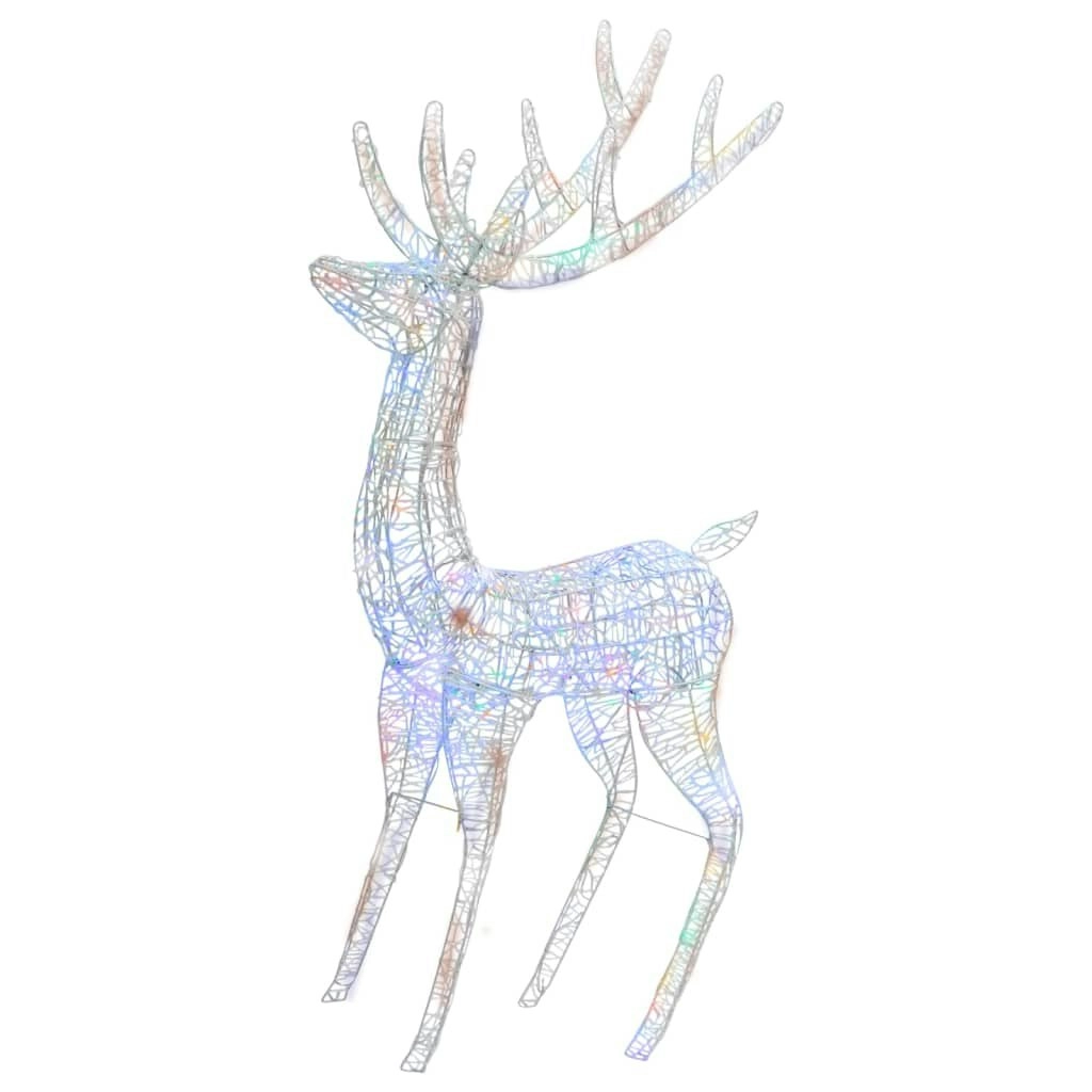 XXL Acrylic Christmas Reindeer 250 LED 180 cm Colourful 329788