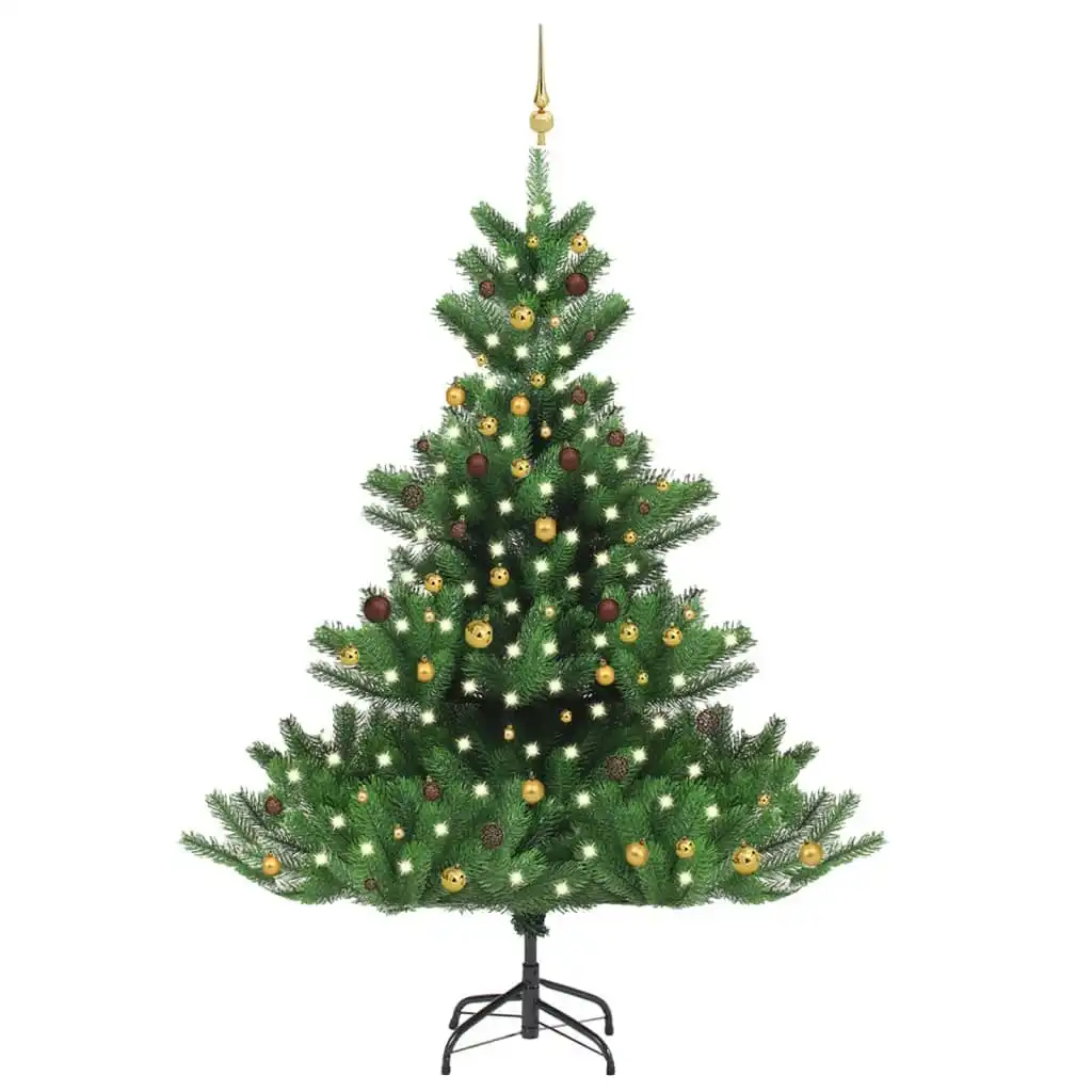 Nordmann Fir Artificial Christmas Tree LED&Ball Set Green 240cm 3077562