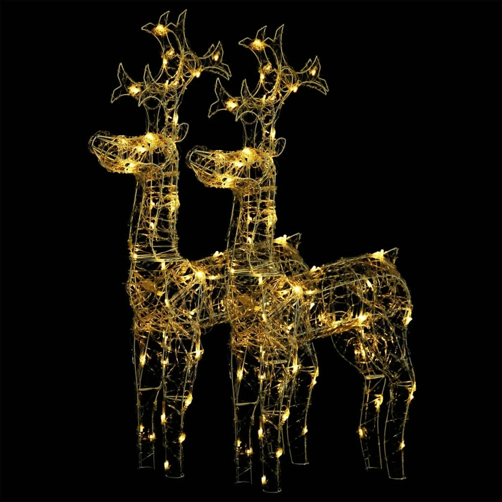 Reindeer Christmas Decorations 2 pcs 60x16x100 cm Acrylic 3154369