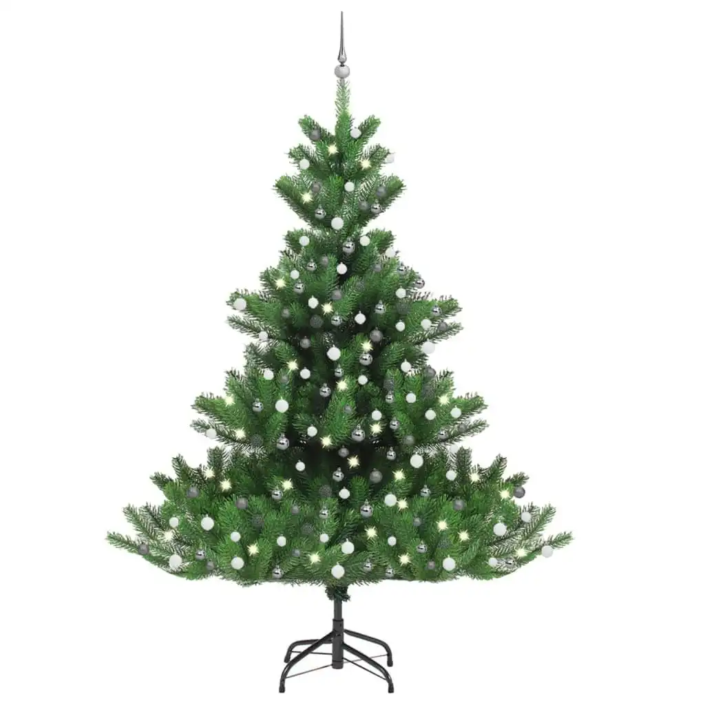 Nordmann Fir Artificial Christmas Tree LED&Ball Set Green 240cm 3077734