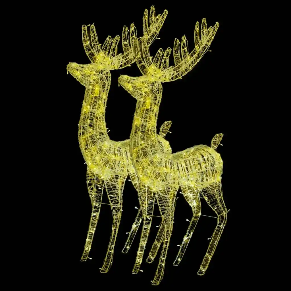 XXL Acrylic Christmas Reindeers 250 LED 2 pcs 180 cm Warm White 3154354