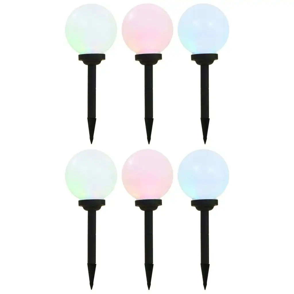 Outdoor Solar Lamps 6 pcs LED Spherical 20 cm RGB 277126