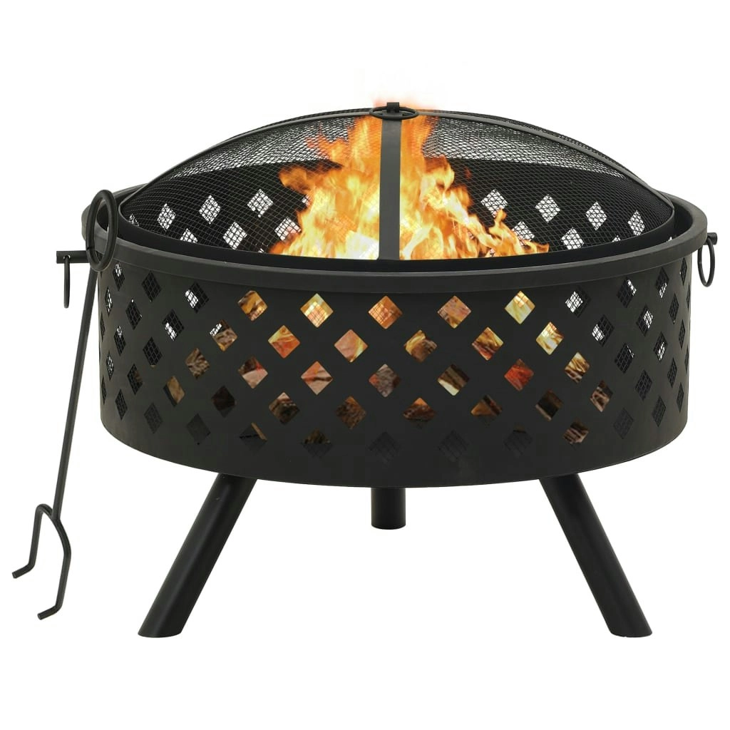 Fire Pit with Poker 68 cm XXL Steel 311890