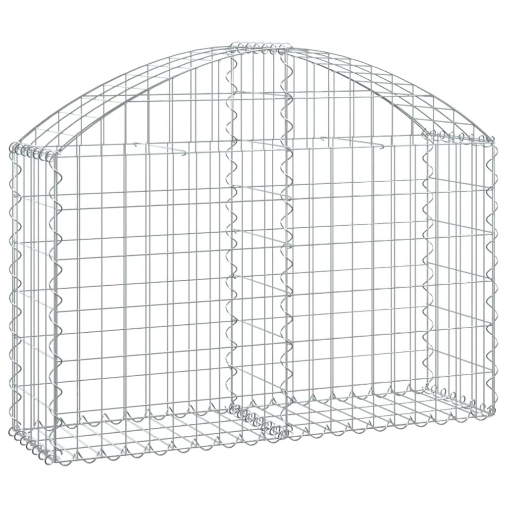 Arched Gabion Basket 100x30x60/80 cm Galvanised Iron 153423