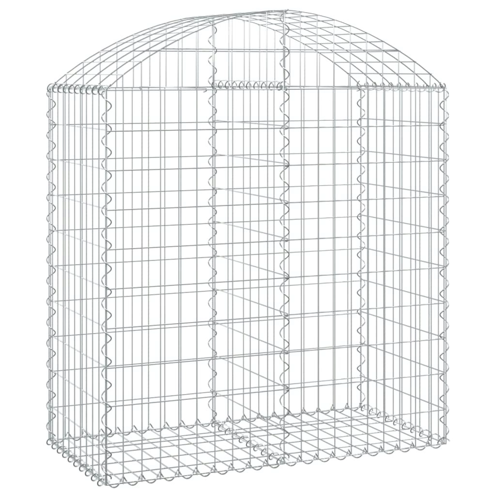 Arched Gabion Basket 100x50x100/120 cm Galvanised Iron 153435