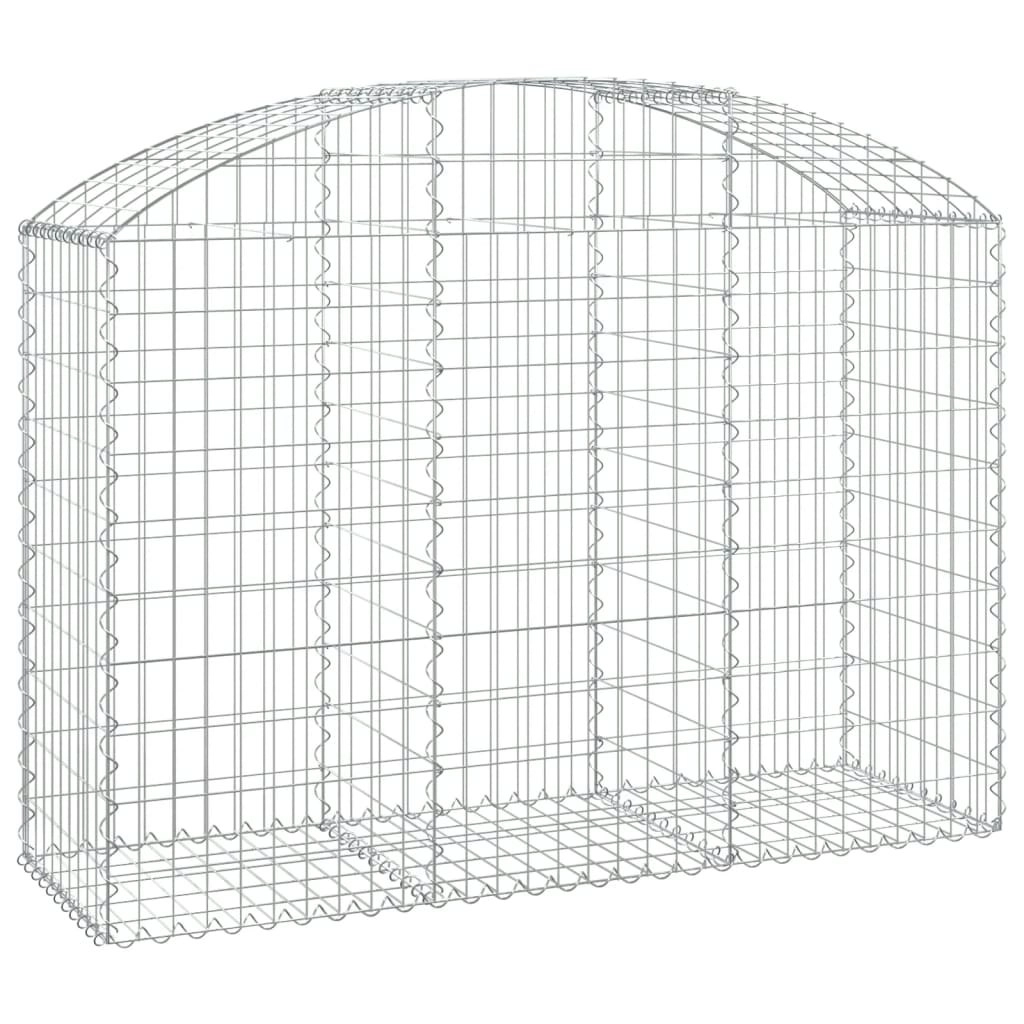 Arched Gabion Basket 150x50x100/120 cm Galvanised Iron 153455