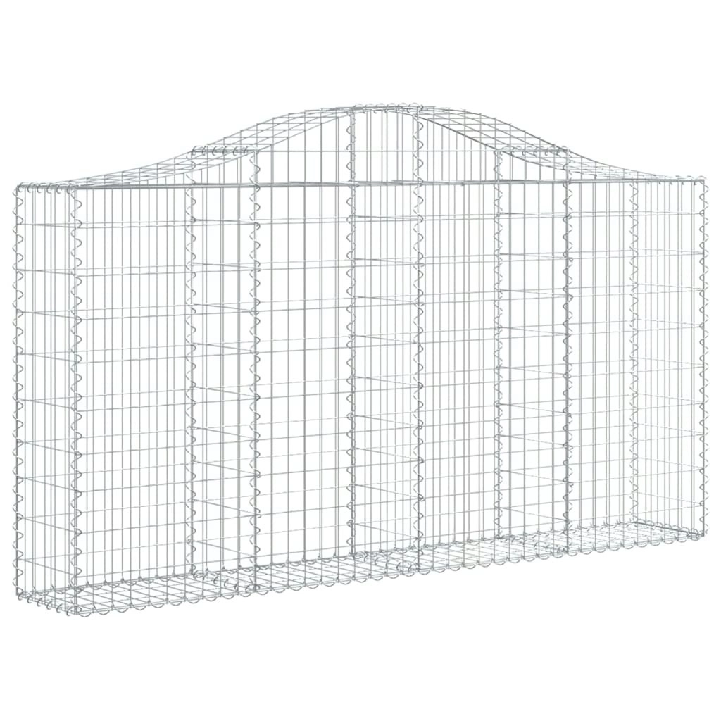 Arched Gabion Basket 200x30x100/120 cm Galvanised Iron 153385