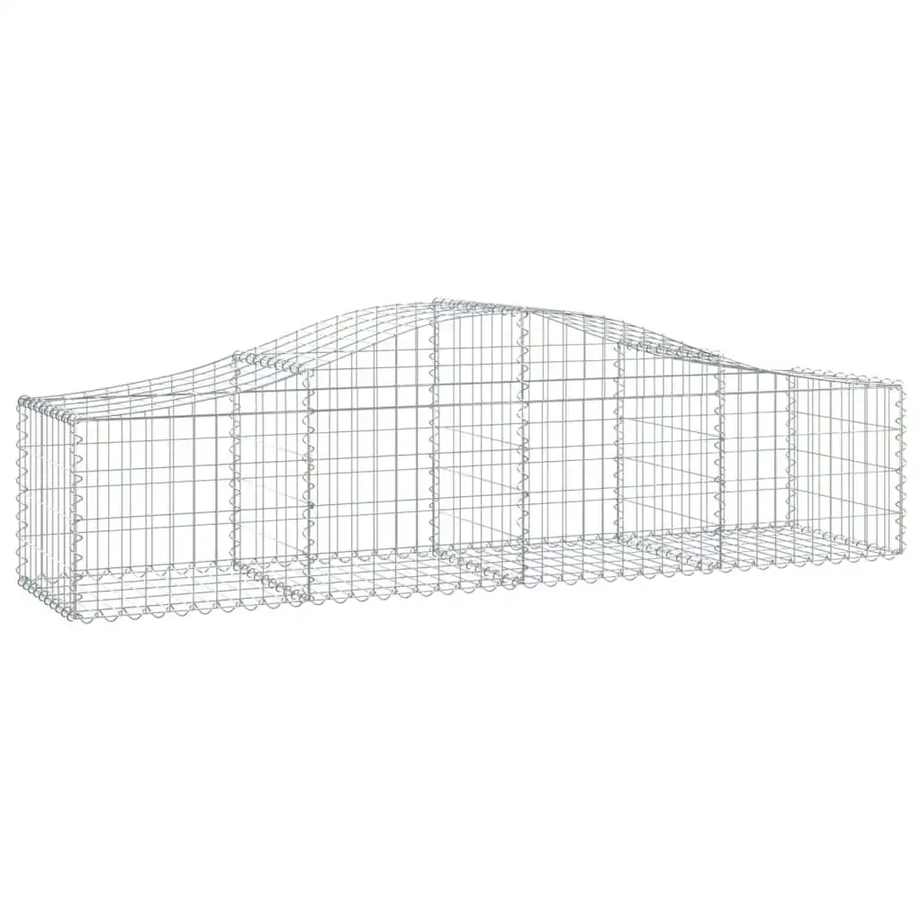 Arched Gabion Basket 200x50x40/60 cm Galvanised Iron 153392