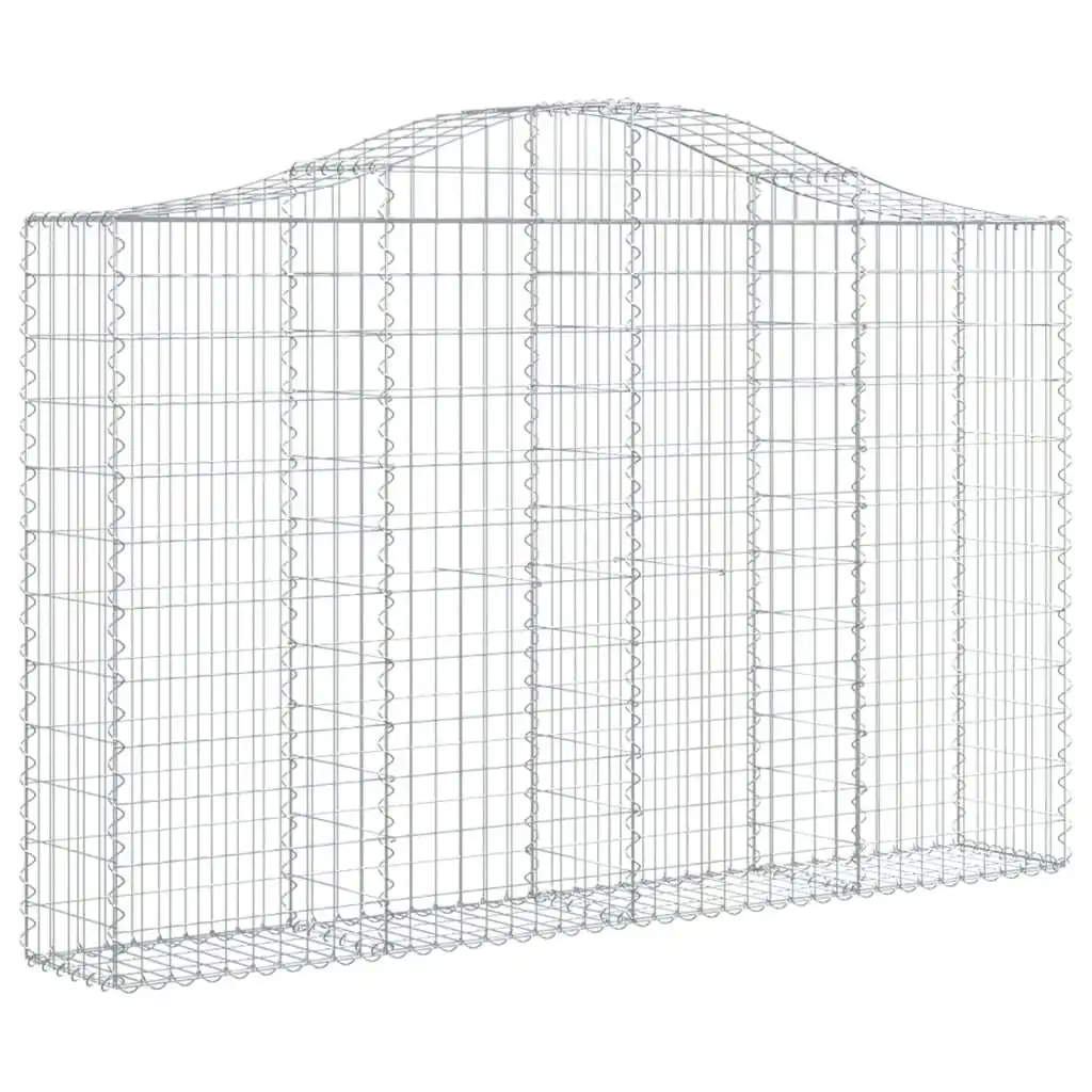 Arched Gabion Basket 200x30x120/140 cm Galvanised Iron 153386