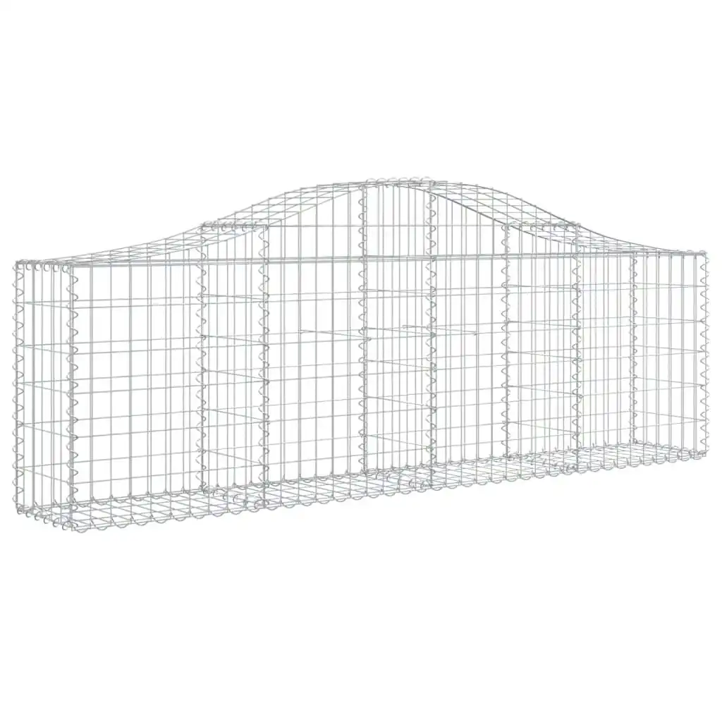 Arched Gabion Basket 200x30x60/80 cm Galvanised Iron 153383