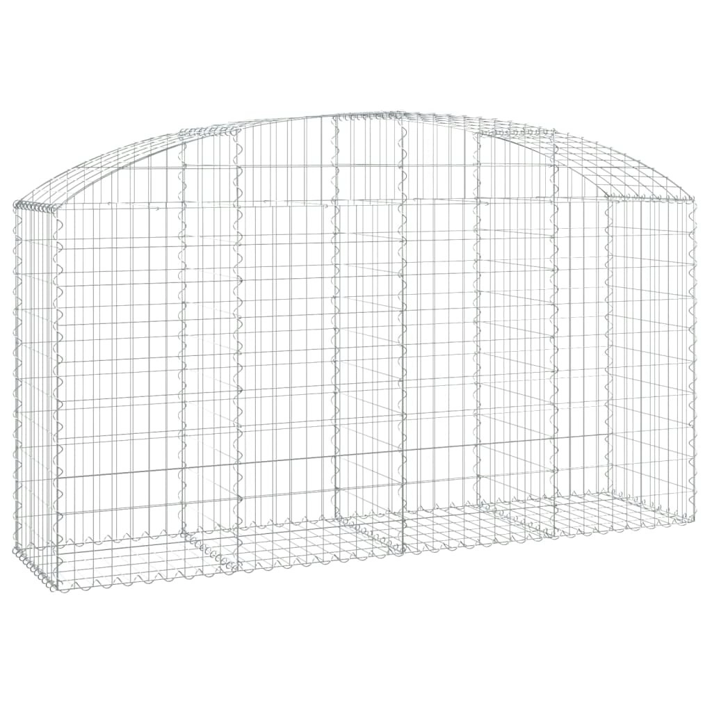 Arched Gabion Basket 200x50x100/120 cm Galvanised Iron 153475