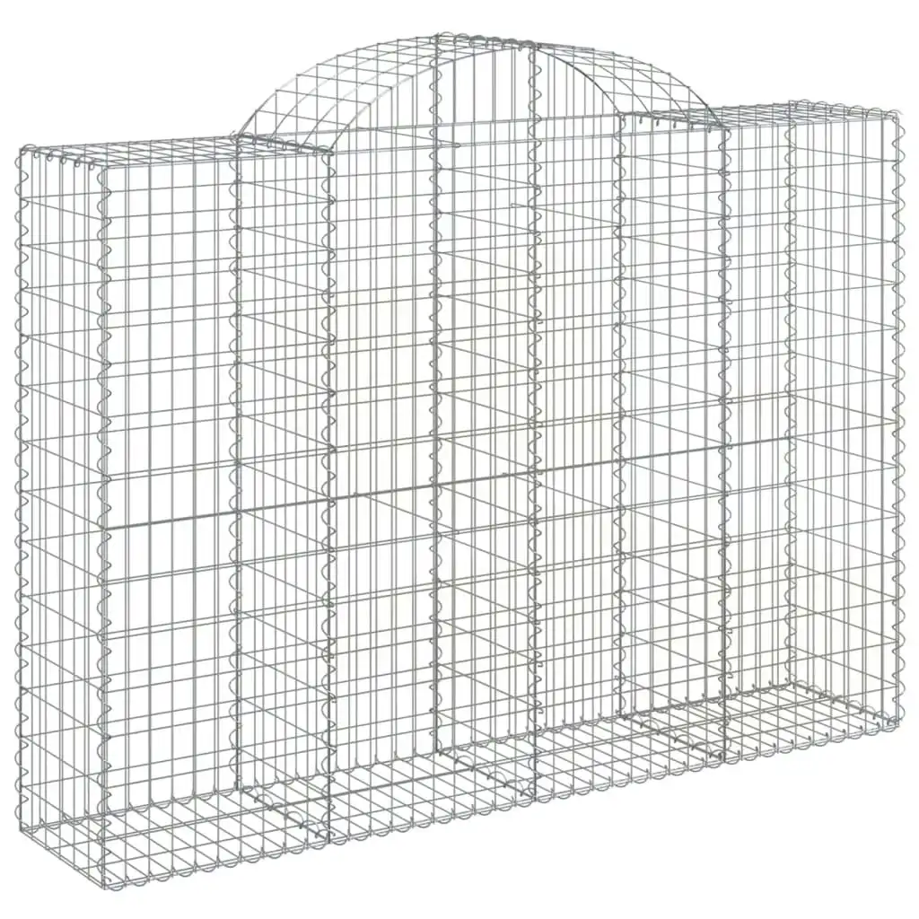 Arched Gabion Basket 200x50x140/160 cm Galvanised Iron 153497