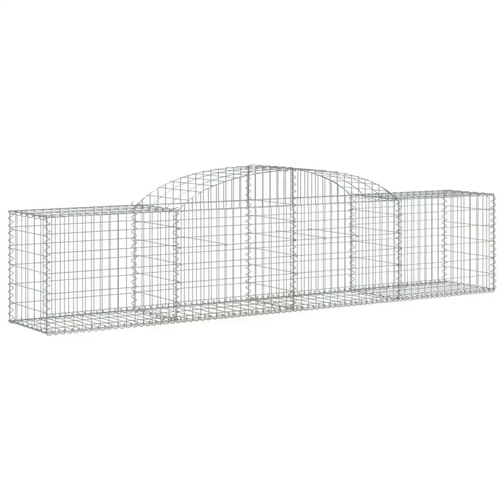 Arched Gabion Basket 300x50x60/80 cm Galvanised Iron 153513