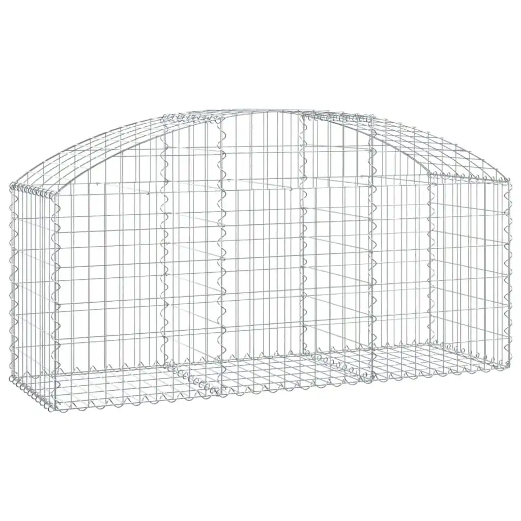 Arched Gabion Basket 150x50x60/80 cm Galvanised Iron 153453