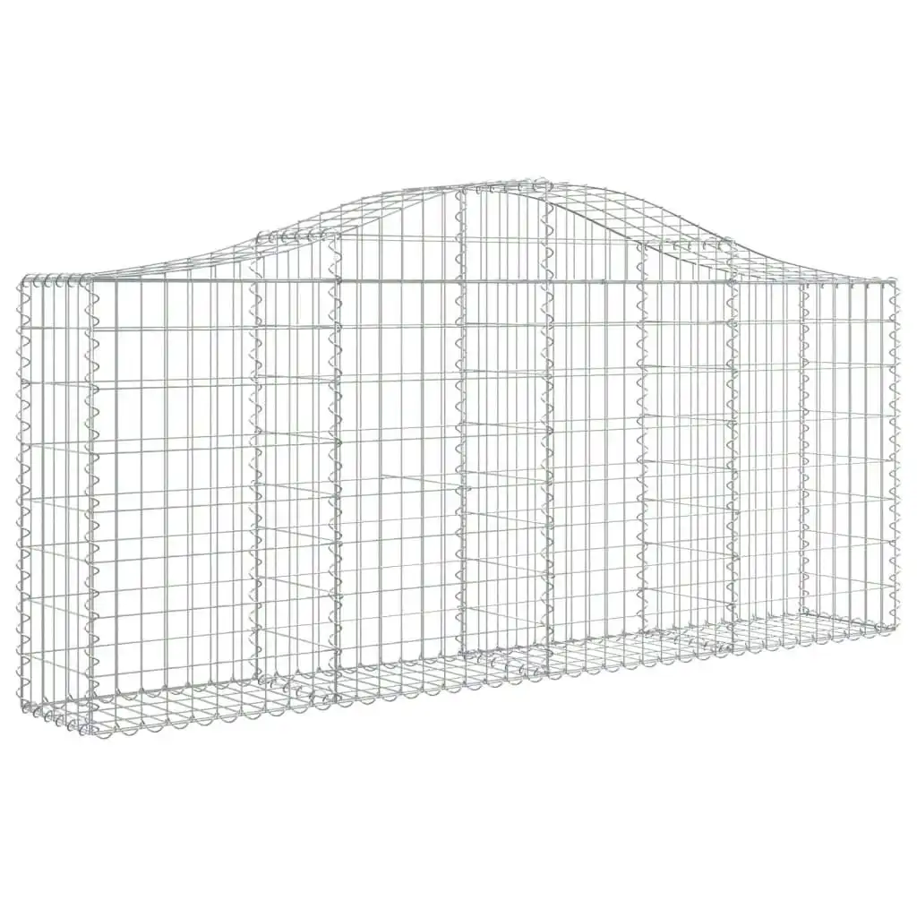 Arched Gabion Basket 200x30x80/100 cm Galvanised Iron 153384