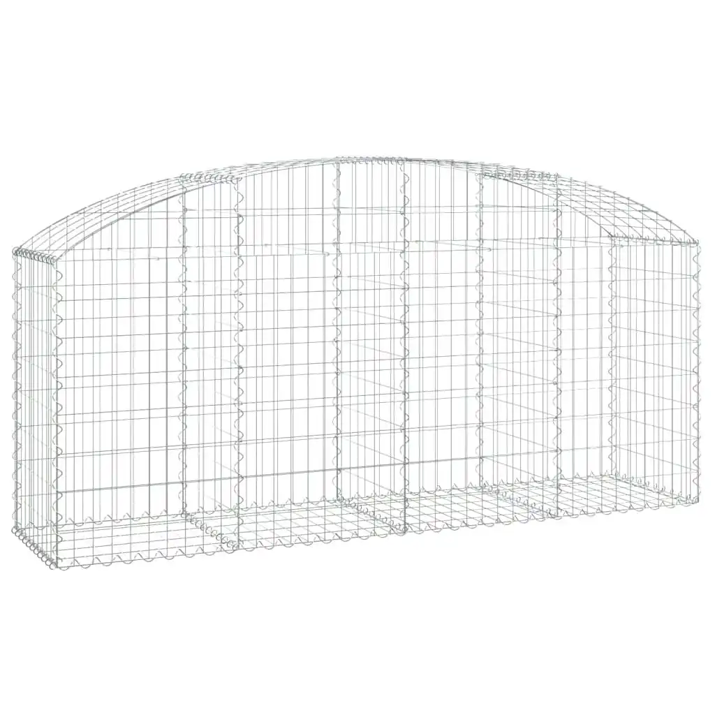 Arched Gabion Basket 200x50x80/100 cm Galvanised Iron 153474