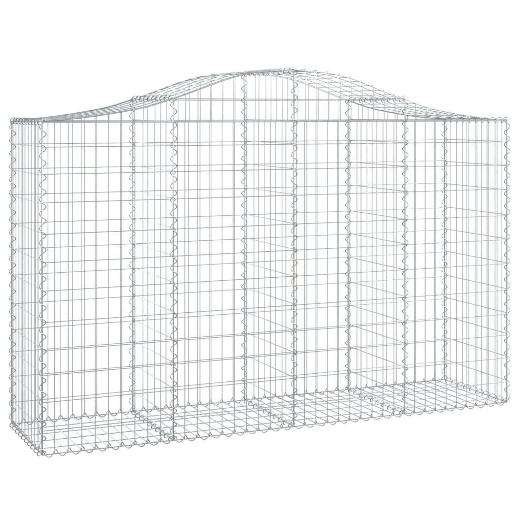 Arched Gabion Basket 200x50x120/140 cm Galvanised Iron 153396