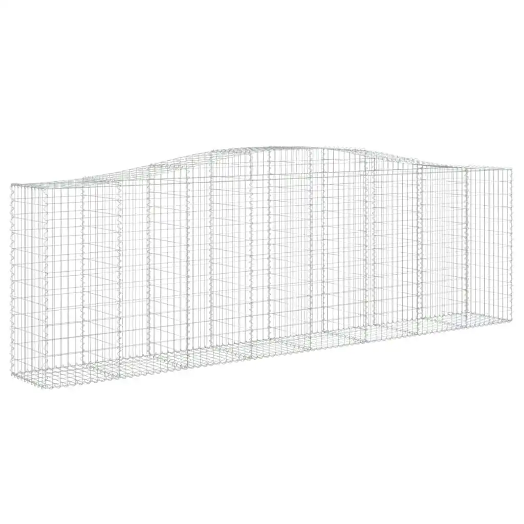 Arched Gabion Basket 400x50x120/140 cm Galvanised Iron 153416