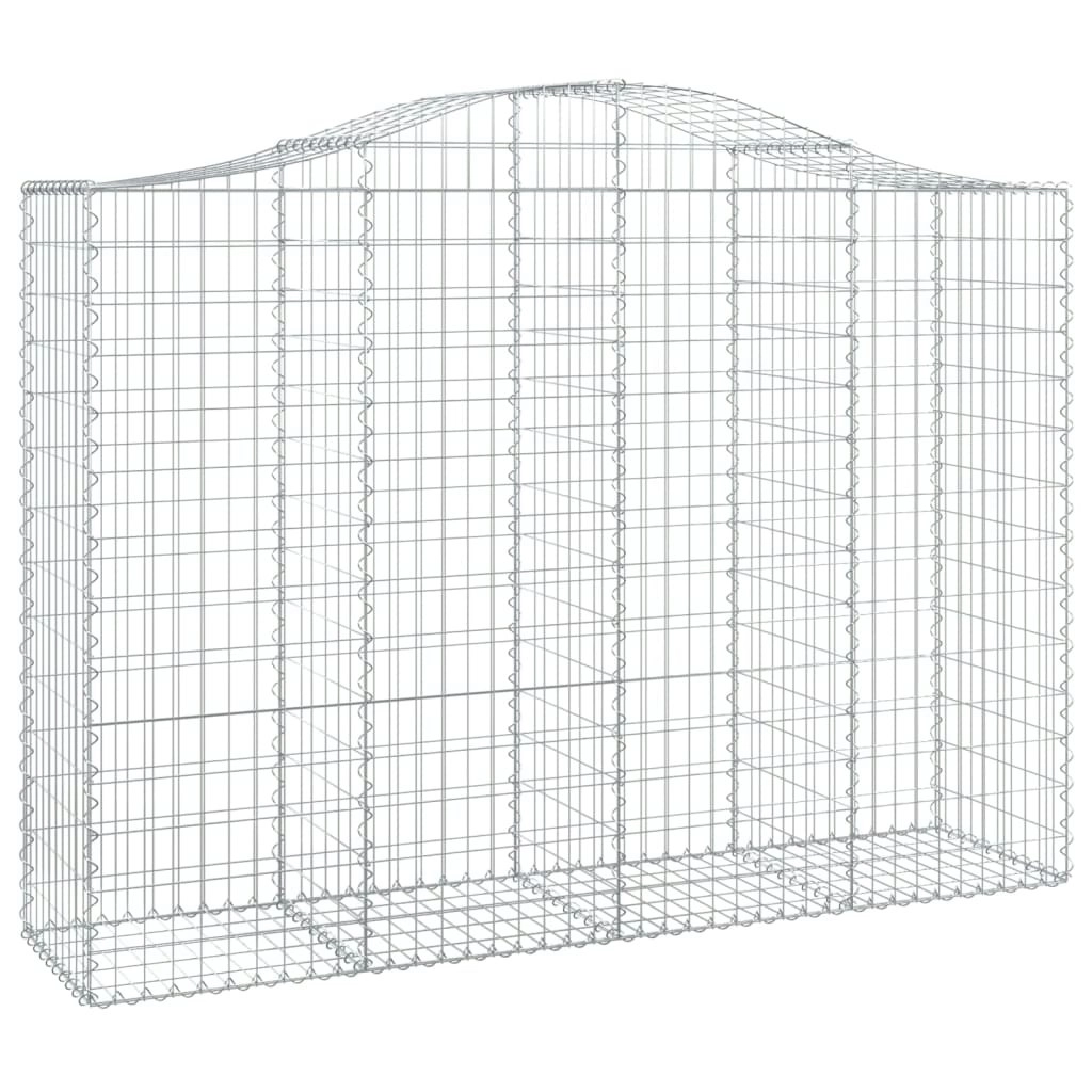 Arched Gabion Basket 200x50x140/160 cm Galvanised Iron 153397