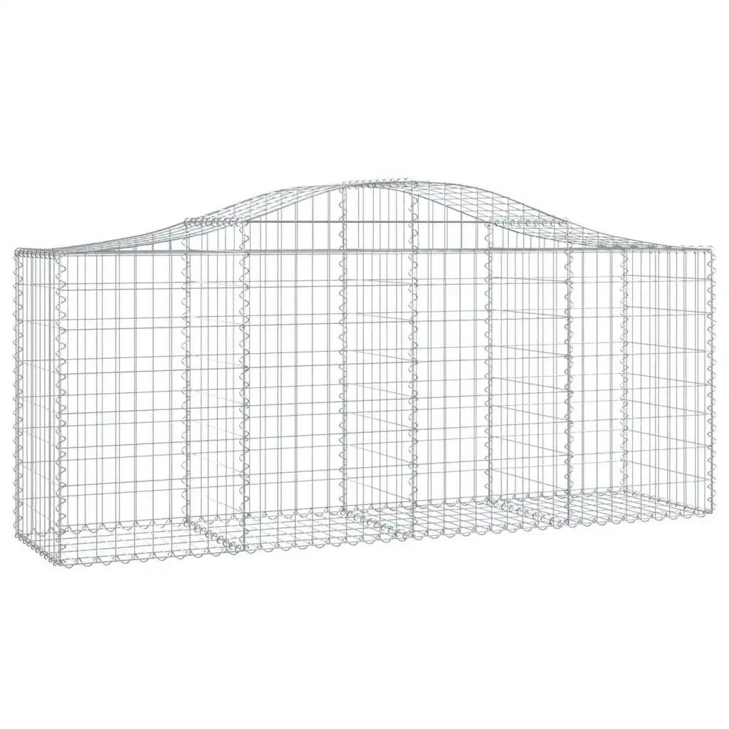 Arched Gabion Basket 200x50x80/100 cm Galvanised Iron 153394