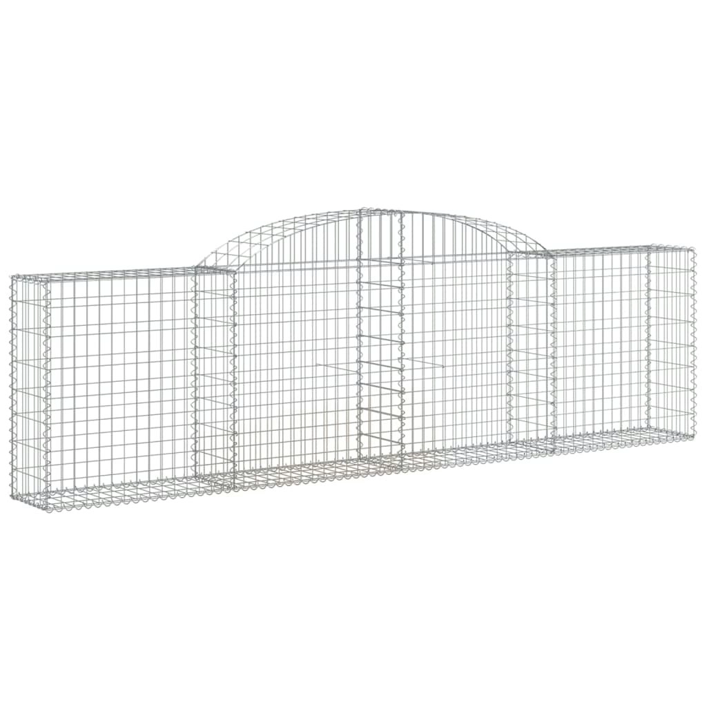 Arched Gabion Basket 300x30x80/100 cm Galvanised Iron 153504