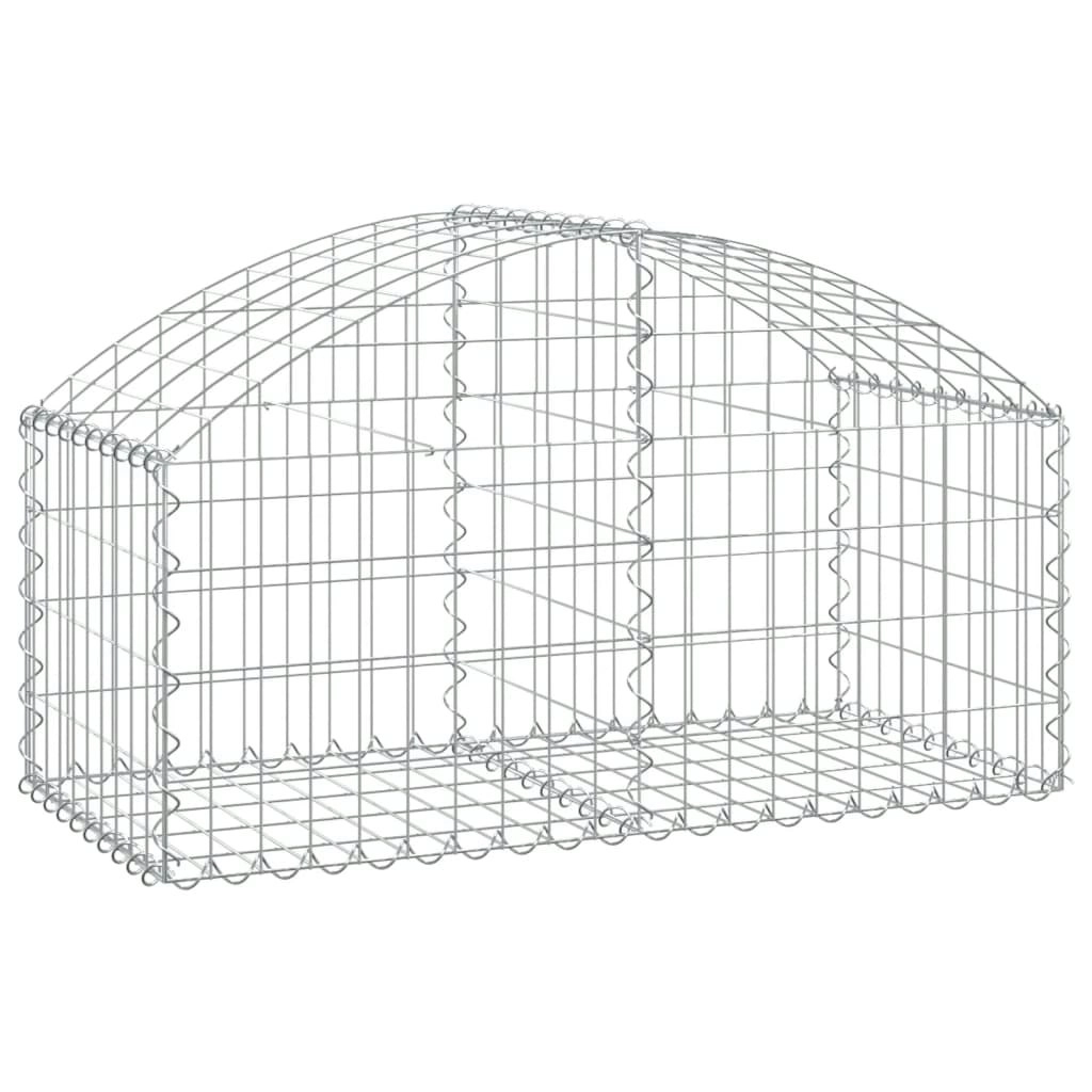 Arched Gabion Basket 100x50x40/60 cm Galvanised Iron 153432