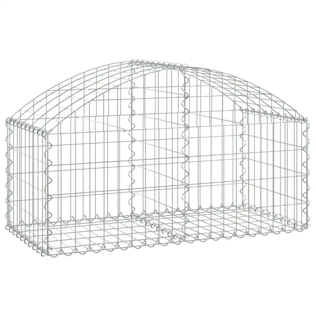 Arched Gabion Basket 100x50x40/60 cm Galvanised Iron 153432