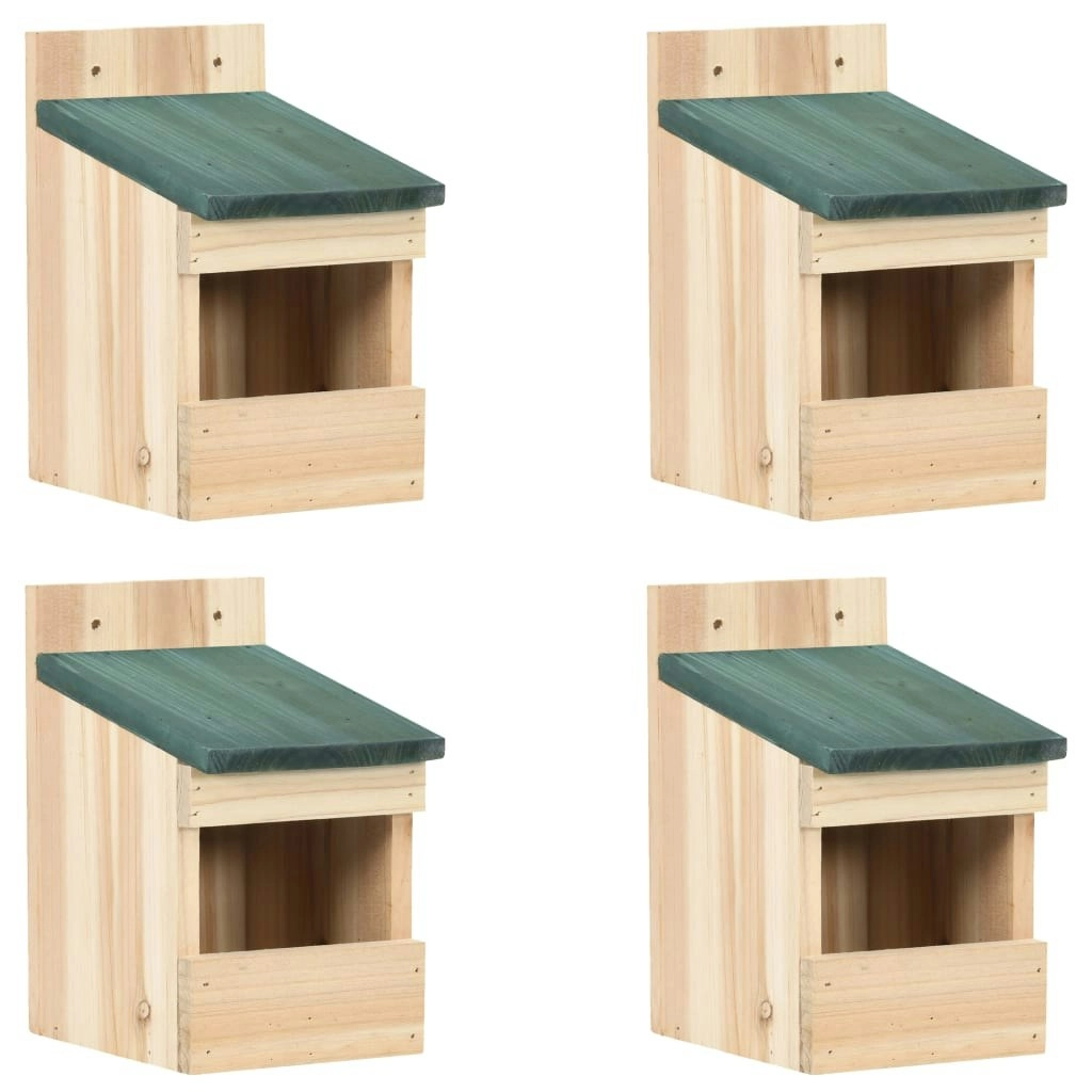 Bird Houses 4 pcs 12x16x20 cm Firwood 47246