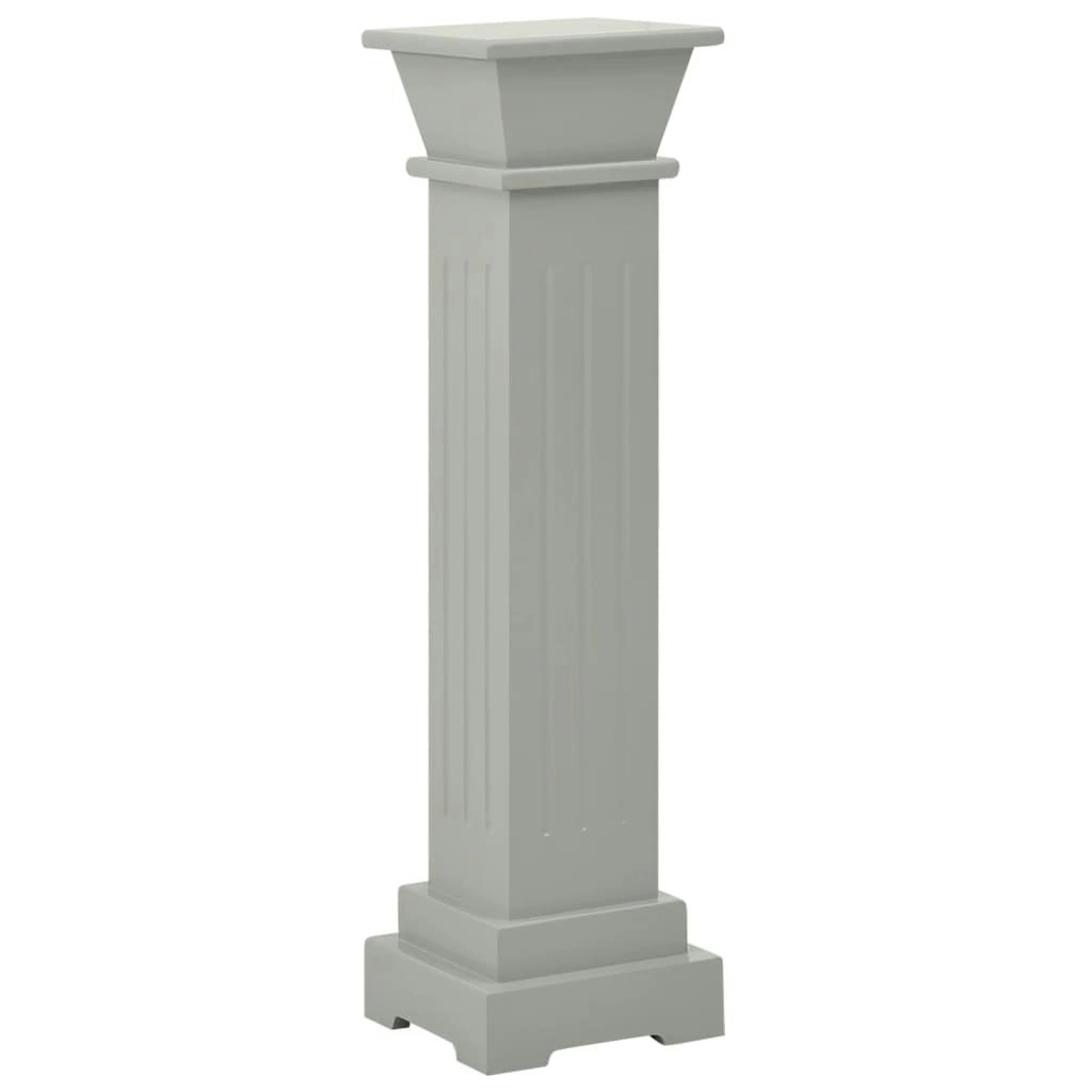 Classic Square Pillar Plant Stand Grey 17x17x66 cm MDF 323969