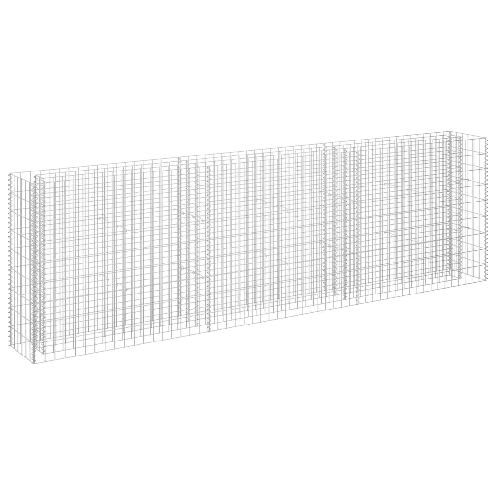 Gabion Raised Bed Galvanised Steel 270x30x90 cm 145639