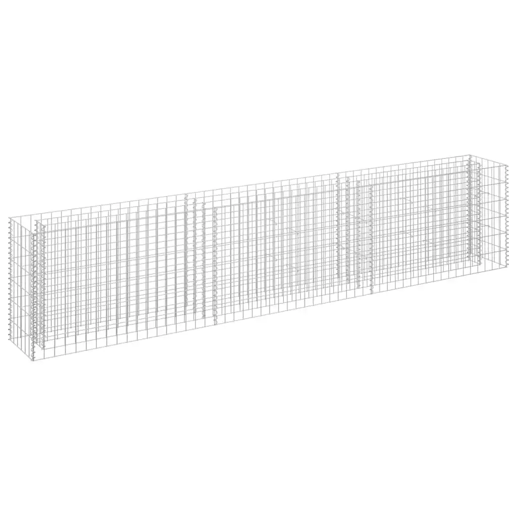 Gabion Raised Bed Galvanised Steel 270x30x60 cm 145638