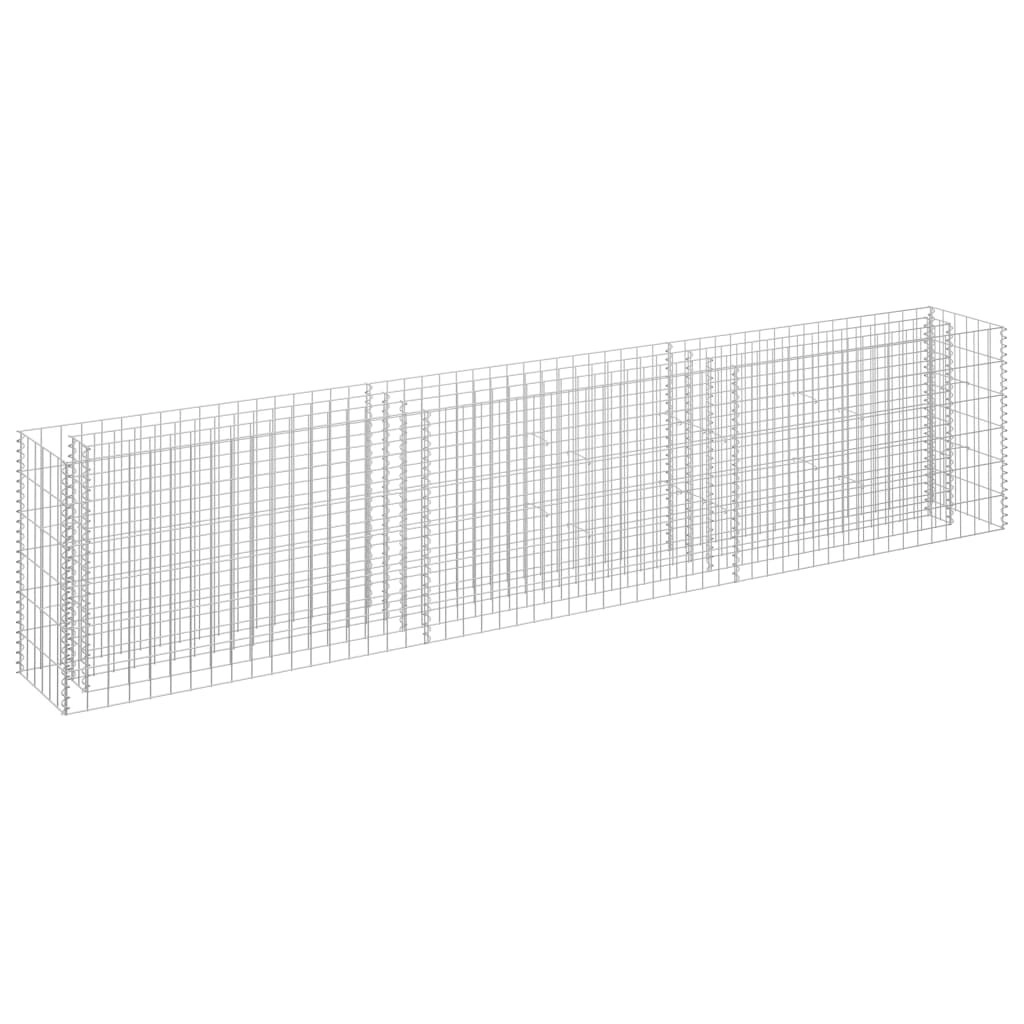 Gabion Raised Bed Galvanised Steel 270x30x60 cm 145638