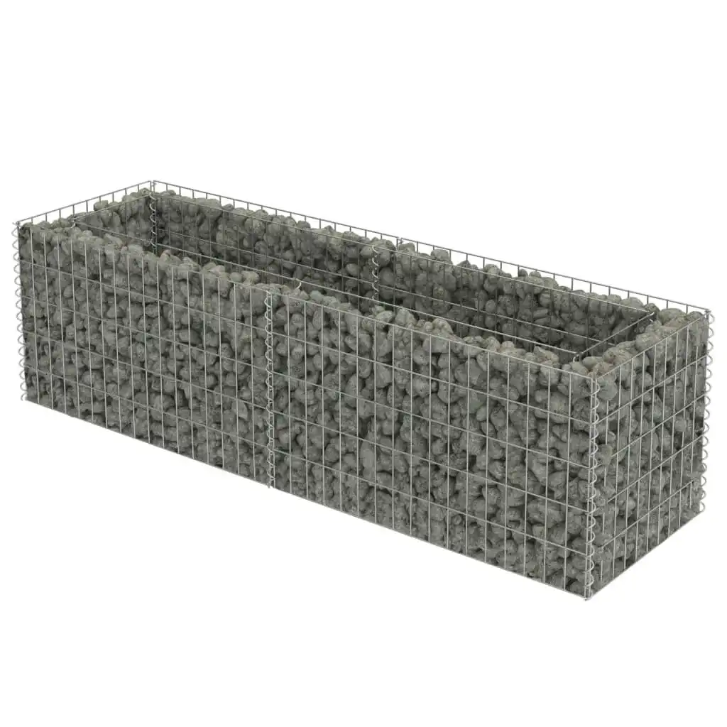 Gabion Raised Bed Galvanised Steel 180x50x50 cm 143559