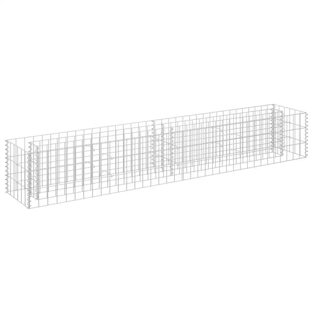 Gabion Raised Bed Galvanised Steel 180x30x30 cm 145633