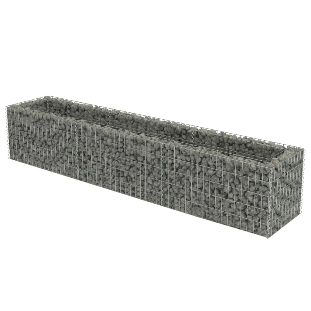 Gabion Raised Bed Galvanised Steel 270x50x50 cm 143563