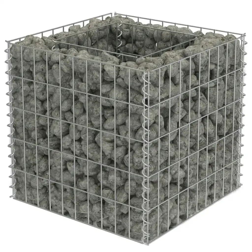 Gabion Raised Bed Galvanised Steel 50x50x50 cm 143570