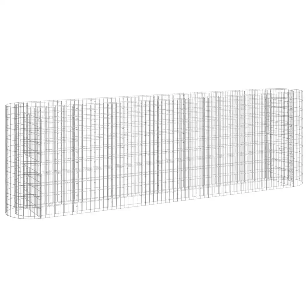 Gabion Raised Bed Galvanised Iron 330x50x100 cm 152035