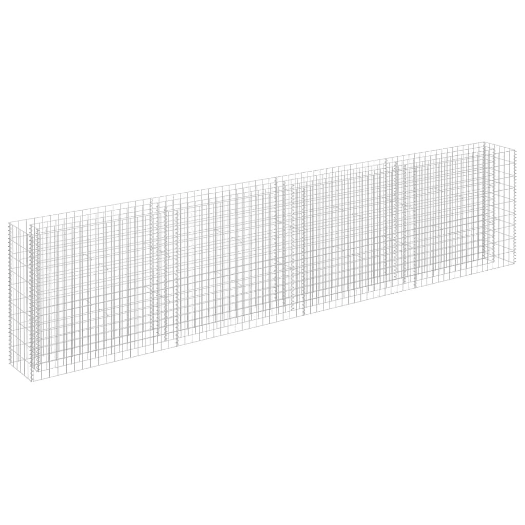 Gabion Raised Bed Galvanised Steel 360x30x90 cm 145643