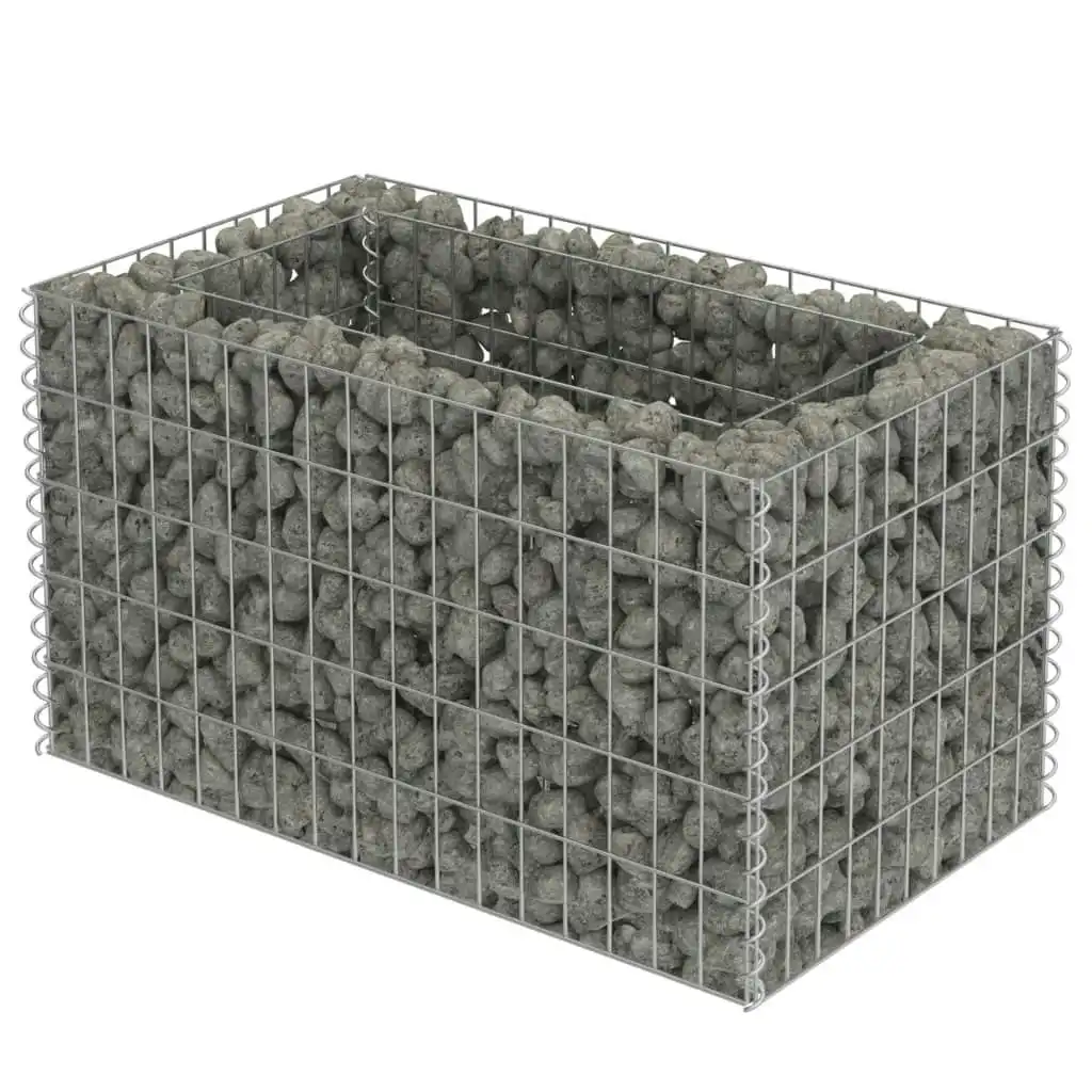 Gabion Raised Bed Galvanised Steel 90x50x50 cm 143569